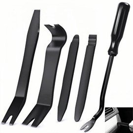 Jindizi 5-piece Set of 5 Car Interior Upholstery Removal Panel Replacement Removal Tool Clip Clamp Tool Parts Original Tool Black