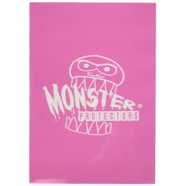 Sleeves - Monster Protector Sleeves - Smaller Size Gloss with Monster Logo - Pink (Fits Yugioh and Other Smaller Sized Gaming Cards)