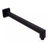 Anbec Tubo Brazo Cuadrado Regadera Negro Mate 40cm Acero Inox