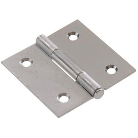 Hardware Essentials 851740 General Purpose Square Corner Hinges Fixed Pin Zinc-plated 2"