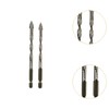 Milageto 2 Pieces Four Flute Sawtooth Eccentric Drill Bits Hexagon