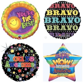 Anagram, Qualatex You're The Best! 18" You're Awesome! Way To Go! Greatest! Foil Mylar Balloons  - Way To Go!