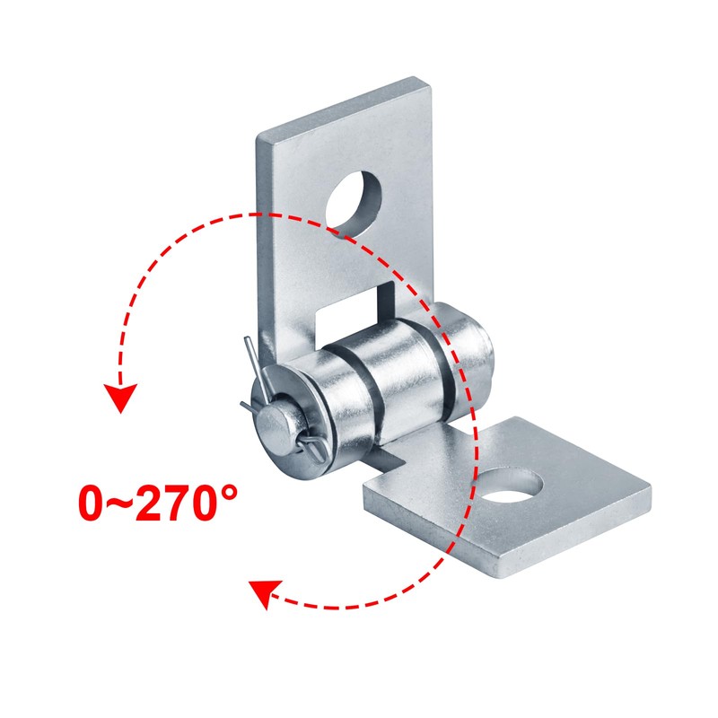 heneng 6 Pcs 2 Hole Adjustable Hinge Bracket for 1-5/8"