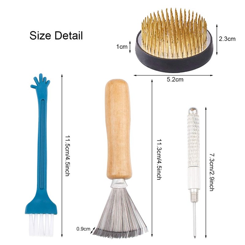 WANDIC Ikebana Flower Frog Set, 4 Pieces, Round Flower Holder