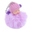 12 Pcs Sleeping Baby Pendant Key Ring Plush Fluffy Cute