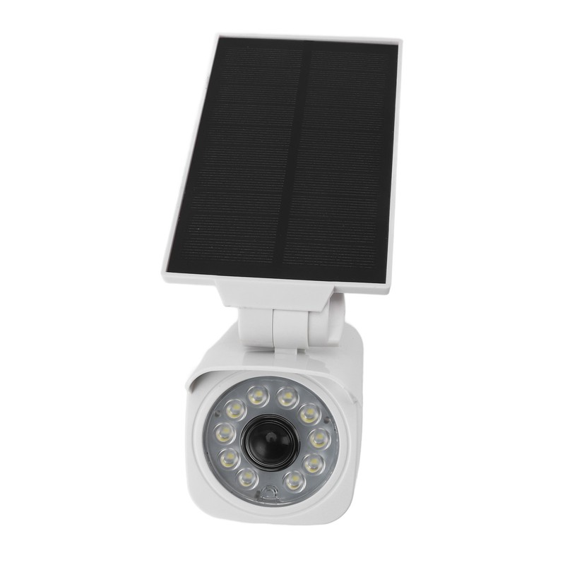Solar Powered Fake Security Camera with Light IP65 Waterproof Simulated