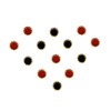 Comet Busters Traditional Small Round Black Red Bindi Face Jewels