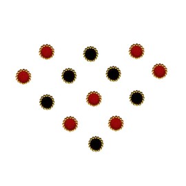 Comet Busters Traditional Small Round Black Red Bindi Face Jewels Multicolor Indian Bindi for Women