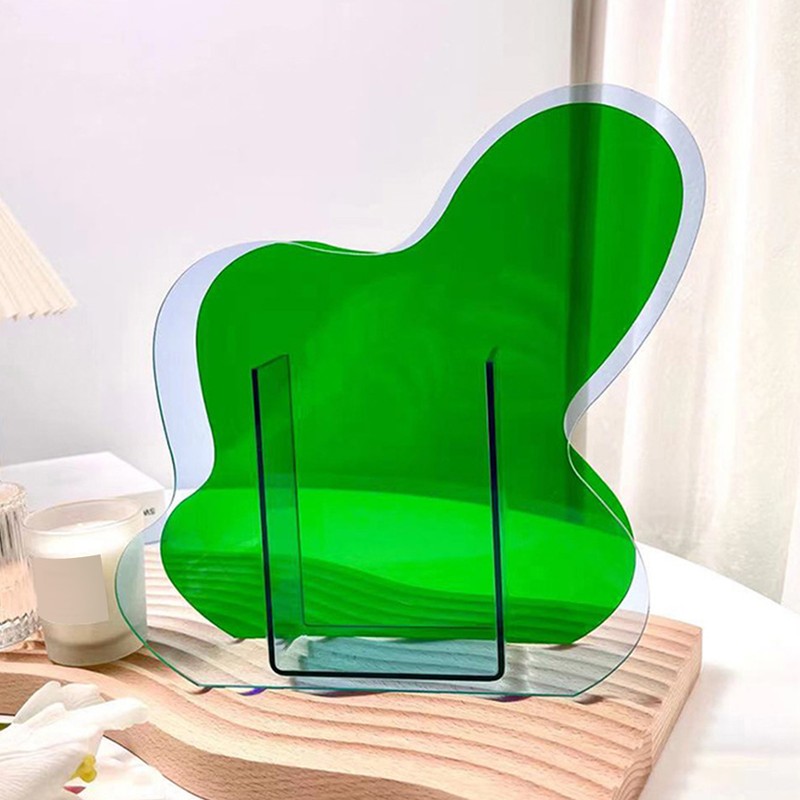 Neon Acrylic Vase Easy To Keep Clean Fashionable Geometric Acrylic