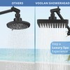 Voolan Rain Shower Head with 11" Extension Arm - High