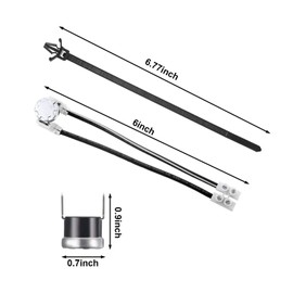 W10258275 Bimetal Thermal Fuse and 661566 Thermostat Including Simple Instruction, Compatible with Kenmore, Maytag and Amana Dishwasher