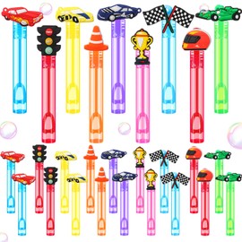 Rotatingpals 27 Pcs Mini Race Car Bubble Wands Race Car Party Favors 0.2 oz Race Car Party Bubble Maker Classroom Prizes Goodie Bags Stuffer for Birthday Supplies Gift
