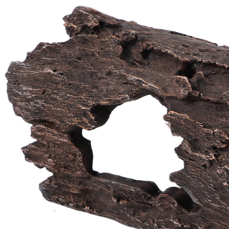 Resin Wood Aquarium Decorations Reptile Hollow Tree Trunk Cavern Bark