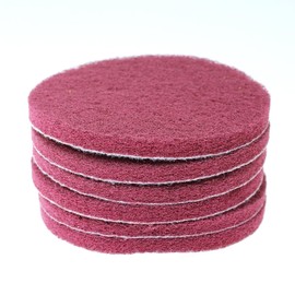 TAODAN 6PCS 5 Inch Scrubber Scrubbing Pad Drill Wear Disks and Ring Surface Adjustment Discs Frosted Mat Dishcloths Kitchen Cleaning Tool