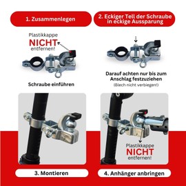 VDP Standard Metal Bicycle Trailer Coupling Seat Post Mounting Bicycle Trailer Towing Hitch