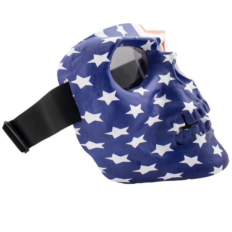 Global Vision Skull Mask Motorcycle Full Face Coverage Riding Goggles