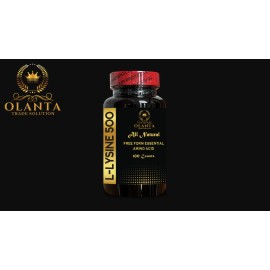 OLANTA TRADE SOLUTION L-Lysine 500mg Capsules – Free Form Amino Acid – immune support, Plant-Based 1B