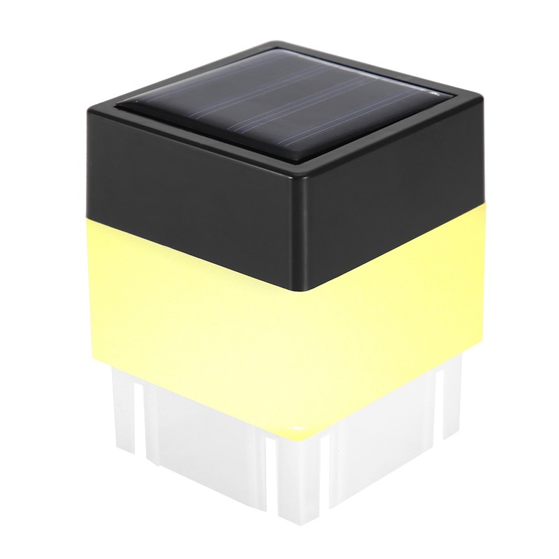 Solar Powered LED Square Warm White Light for Garden Fence