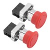 2PCS Red Sign Emergency Stop Switch Button Stop Micro Switch