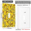 Cuitxrac Yellow Rubber Ducks Single Toggle Wall Plate Cute Cartoon