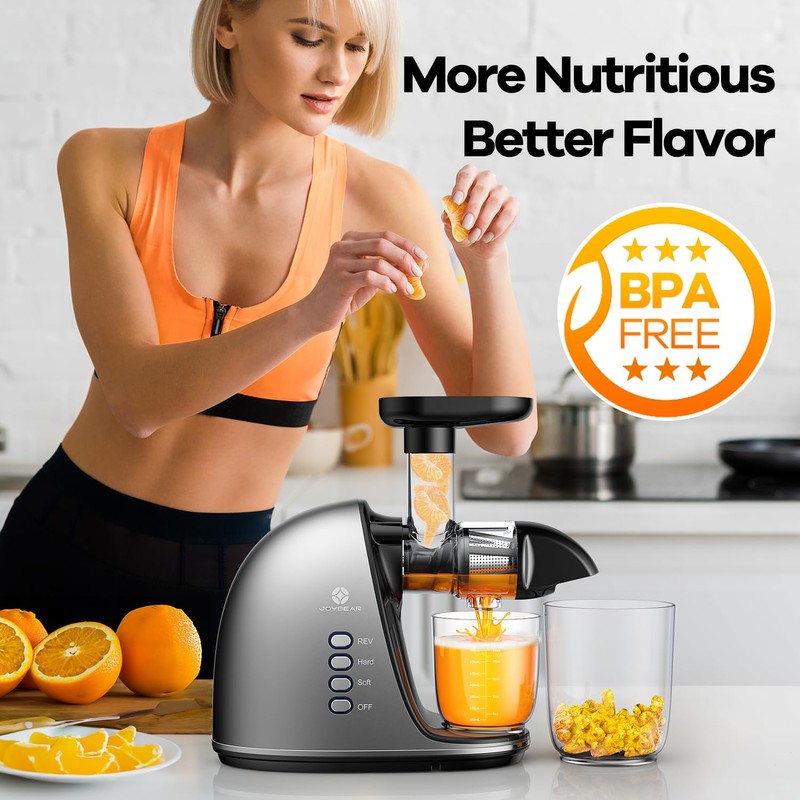 Cold Press Juicer Machine: Easy to Clean Slow Masticating Extractor