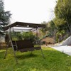 Outdoor Terrace 3 Seat Swing Seat Waterproof Cover Swing Top