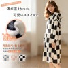 Wearable Blanket Women's Long Sleeve Checked Pattern - Wearable Blanket