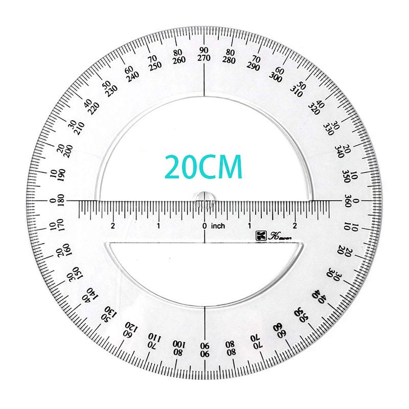 Circle Protractor 360 Degree Protractor Ruler Math Geometry Tools for