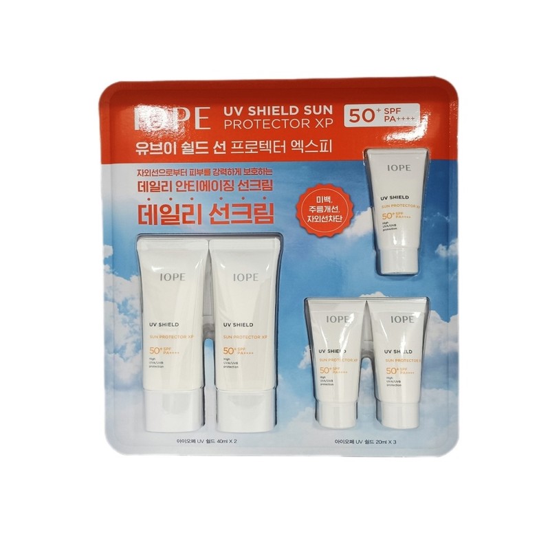 IOPE UV Shield Sun Protector XP 40mlx2+20mlx3 (Total 140ml) Sun