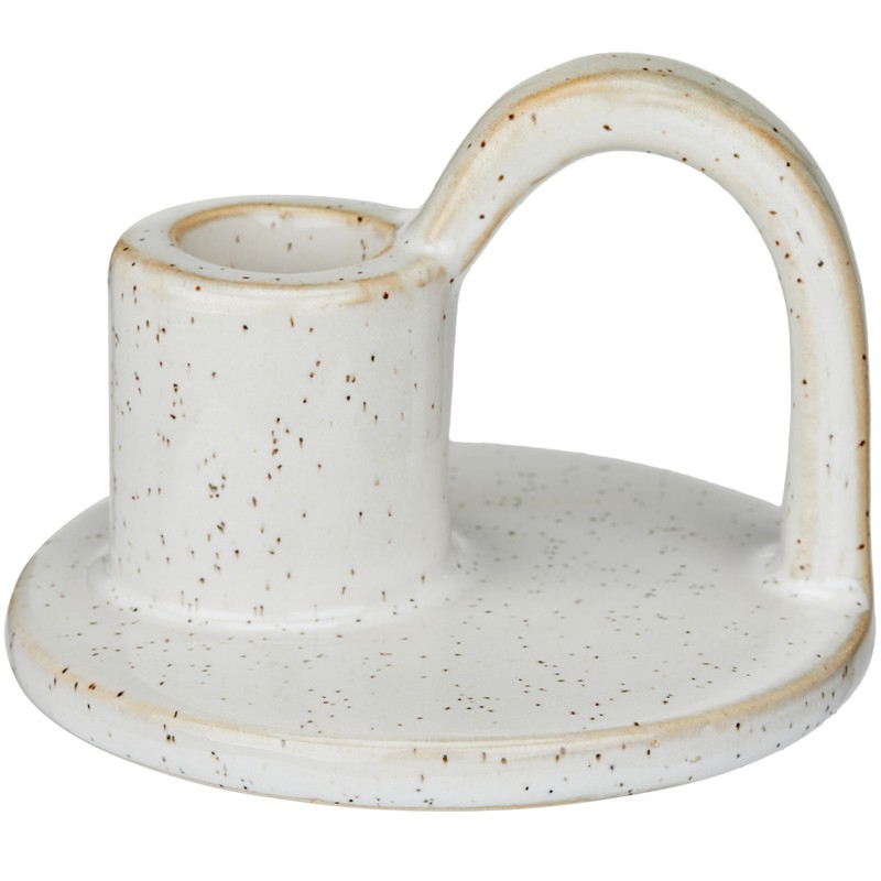 Ceramic Taper Candle Holders with Handle (Set of 2) –