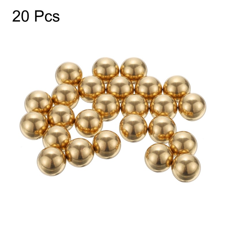 sourcing map 20pcs Precision Solid Brass Bearing Balls 1/2" Industrial