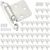 QWORK Inset Cabinet Hinges, 25 Pairs (50 pcs) 1/2" Overlay