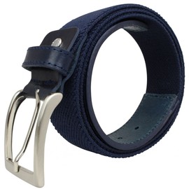 BELTINGER Stretch Belt with Genuine Leather 3.5 cm Elastic Belt for Men Women 35 mm High-Quality Leather Belt, black