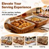 6 Pcs Wicker Serving Baskets for 9x13 Inch Foil Pans,