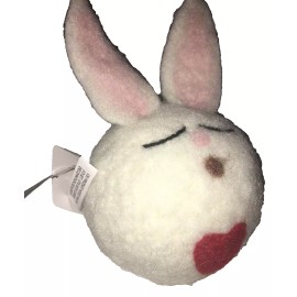 Unbranded PIER 1 EASTER BUNNY RABBIT FUZZY W/ RED HEART BRAND NEW-SHIPS N 24 HOURS