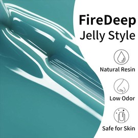 Firedeep Jelly Light Blue Green Gel Nail Polish 16ml Sheer Cyan Nail Polish UV/LED Soak Off Gel Polish for Spring Summer Manicure DIY1Pcs