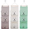 PacuM 3 Pcs Wall Hanging Storage Bags Hanging Organiser Pockets