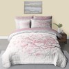 8PCS BlessLiving Pink Cherry Blossom Comforter Set Twin Size Soft