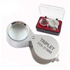 Jewelry Appraisal Magnifying Glass, 30x Portable Handheld Folding Portable Magnifying