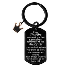 Daughter Gift From Mum Dad To My Daughter Keychain Valentines Day Gift For Daughters Christmas Birthday Gifts For Daughters