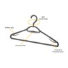 Whitmor Slim Sure-Grip Hangers with Swivel Hook - White and