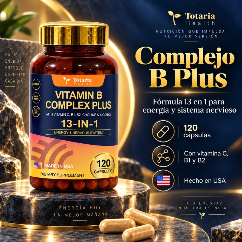 Vitaminas B1 B2 B3 B5 B6 B7 B9 B12 Complex