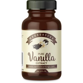 Pure Vanilla Extract - Made with Madagascar Vanilla Beans - 8 fl oz – For Baking, Desserts, Home Cooking and Chefs