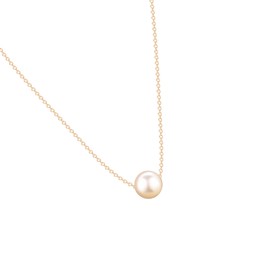 SBI Jewelry Rose Gold Pearl Necklace Simple Women Pendant Love Dainty Dangle Sparkle Family Friends Mother Day Anniversary Birthday
