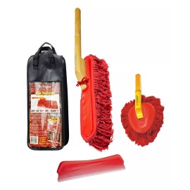 Original California Car Duster California Car Duster Car Duster & Mini Platinum Set w Wood Handle & Case 62976
