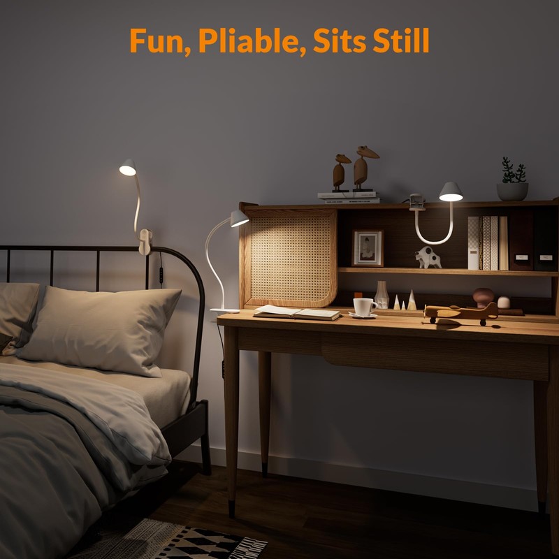 LEPOWER Clip on Light, Dimmable Book Light for Reading in