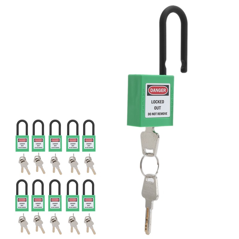 10Set 38mm/1.5in Safety Padlock Engineering Insulation DustProof for Factories Construction