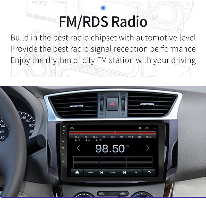 for 2013-2017 Nissan Sentra Radio with Wireless Carplay&Android Auto,2G RAM