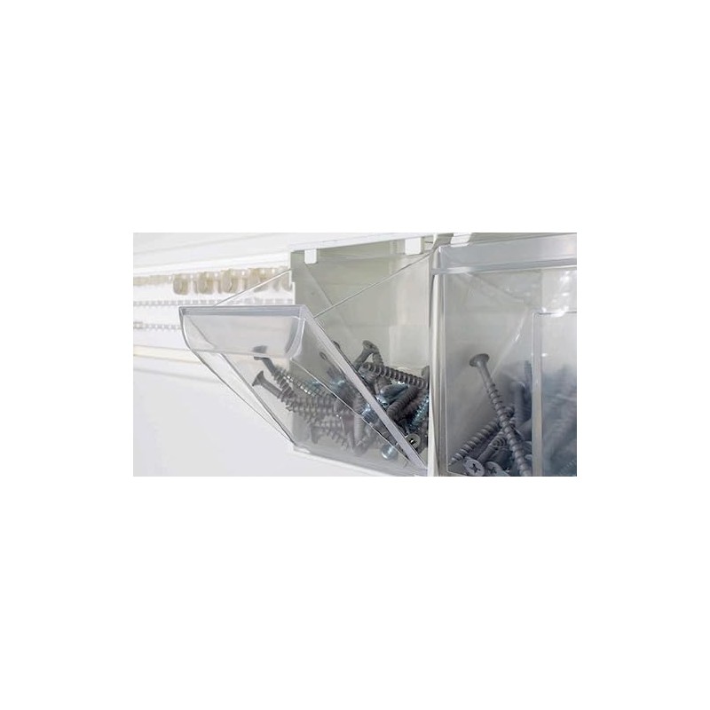 Handi Link Up Hardware Tilt Bins for Slatwall Panels (Graphite)