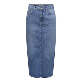 ONLY Women's Onllumi Midi Back Slit Skirt DNM Pimnoos, Medium blue (medium blue denim), XL
